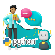 Умный чат-бот на Python - КИБЕРшкола программирования для детей, компьютерные курсы для школьников, начинающих и подростков - KIBERone г. Новоуральск